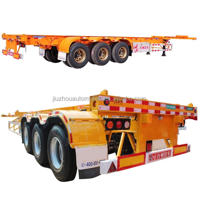 JOZOTG 20 FT 40FT Drawbar Container Chassis Skeleton Container Trailer Interlink Skeleton Chassis Trailer