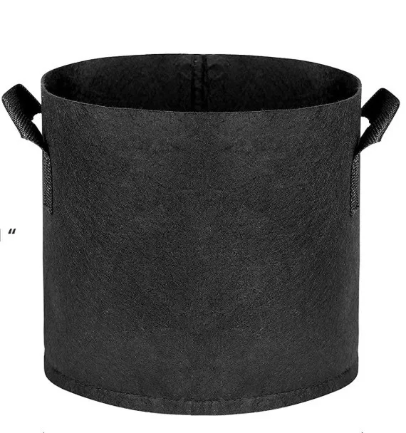 Heavy Duty Grow Bags Pots Garden Potato Felt Fabric Portable Wide Application Portable Black Non-Woven With Handle Grow Bags