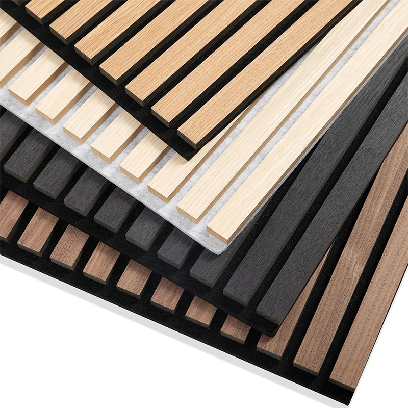 Декоративная Гибкая изогнутая акустическая стеновая панель Fsc Mdf Wave Board