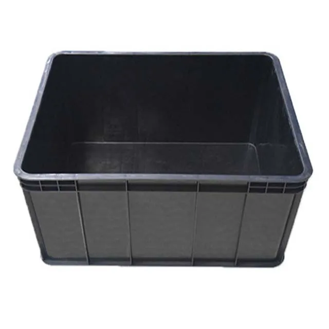 Heavy-Duty Black ESD Containers Square Stackable Antistatic Plastic Storage Tool Box Electronic Component Workshop via Injection