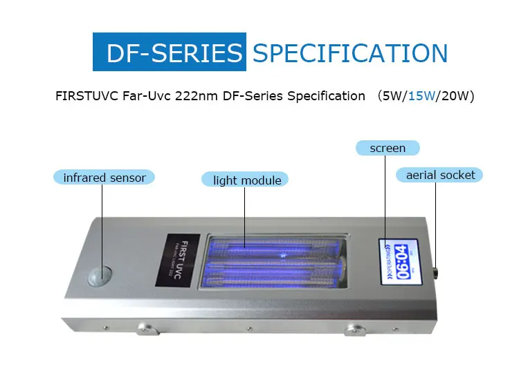 Disinfection Equipments 222nm uvc Excimer Lamp safer than a traditional 254 nm UVC lamp uv sterilizer
