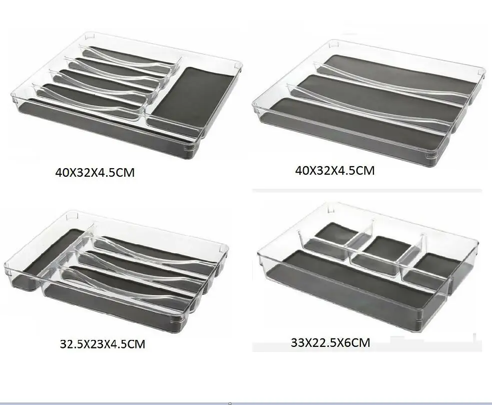drawer organizer storage tray non slip kitchen storage cutlery organizer