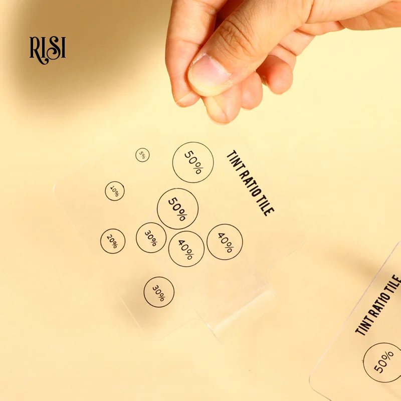 RISI Professional Brow Tint Ratio Tile Mixing Palette For Eyelash Tint Eyebrow Dye Palette Mixing Plate