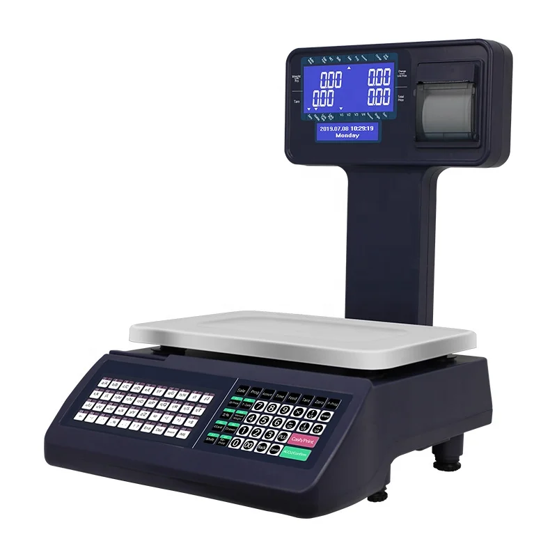 6/15kg/30kg Weighing Scales Barcode Scale Cash Register Scale POS Systems with Printers