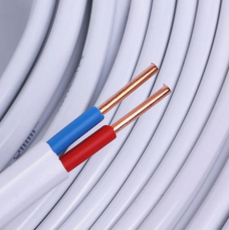 BVVB RVVB Solid or Stranded Copper Conductor PVC Insulation and Jacket Multi-core White Twin and Earth Cables 14/2 12/2AWG