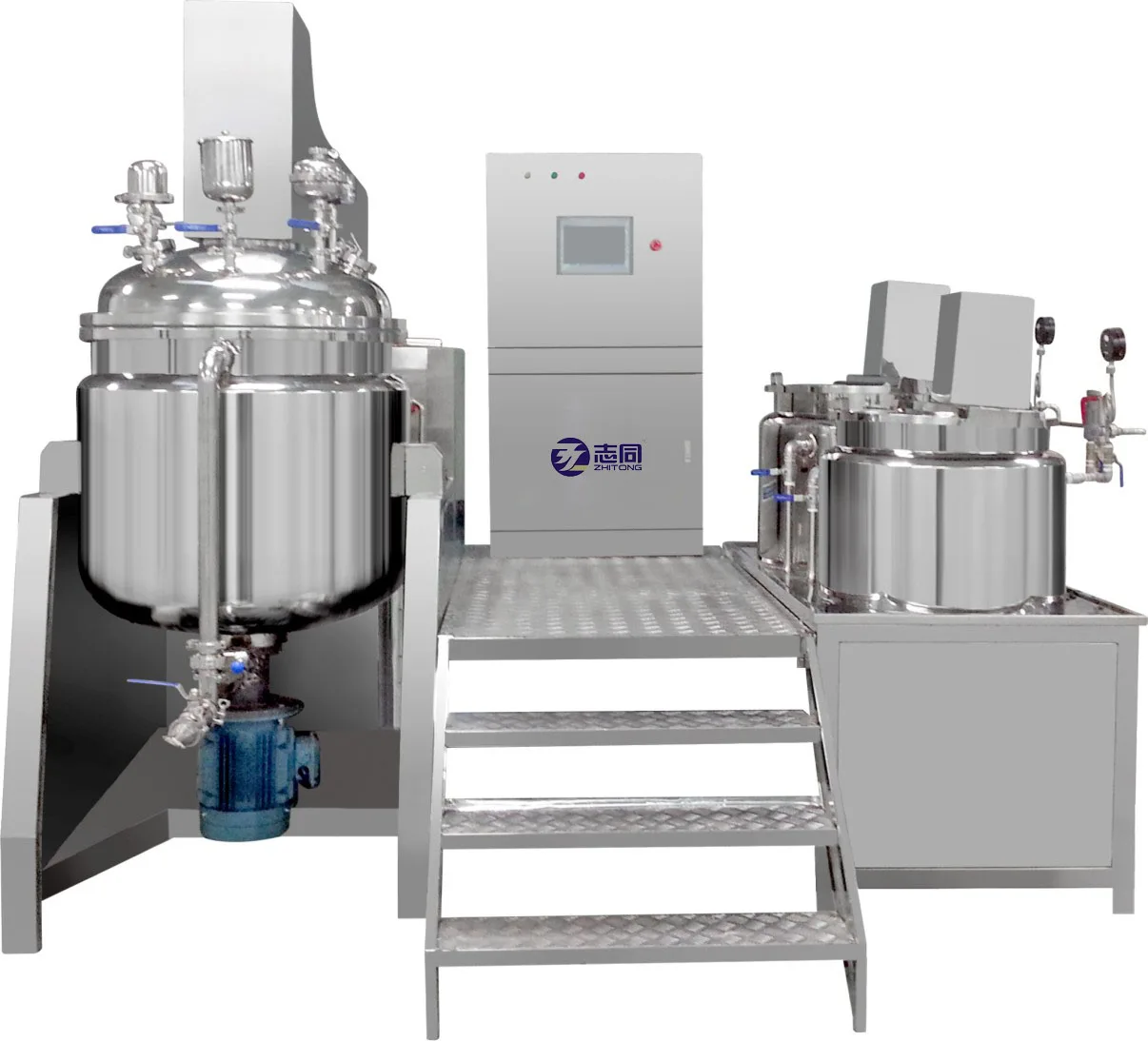 Паровой нагревательный циркуляционный гидравлический подъемный гомогенизатор ZT- 200 л, вакуумная эмульгирующая машина для мазь/Крема/лосьона