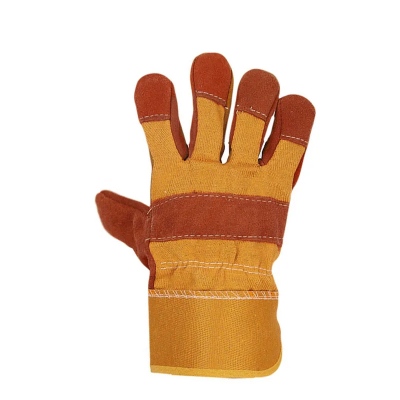 Cow split leather gloves with BOA Lining for working gloves warm lining
