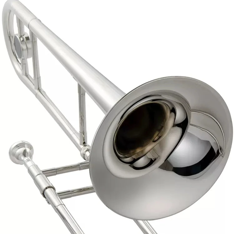 tenor trombone instrument B flat draw pipe gold silver dual color 710 trombone instrument
