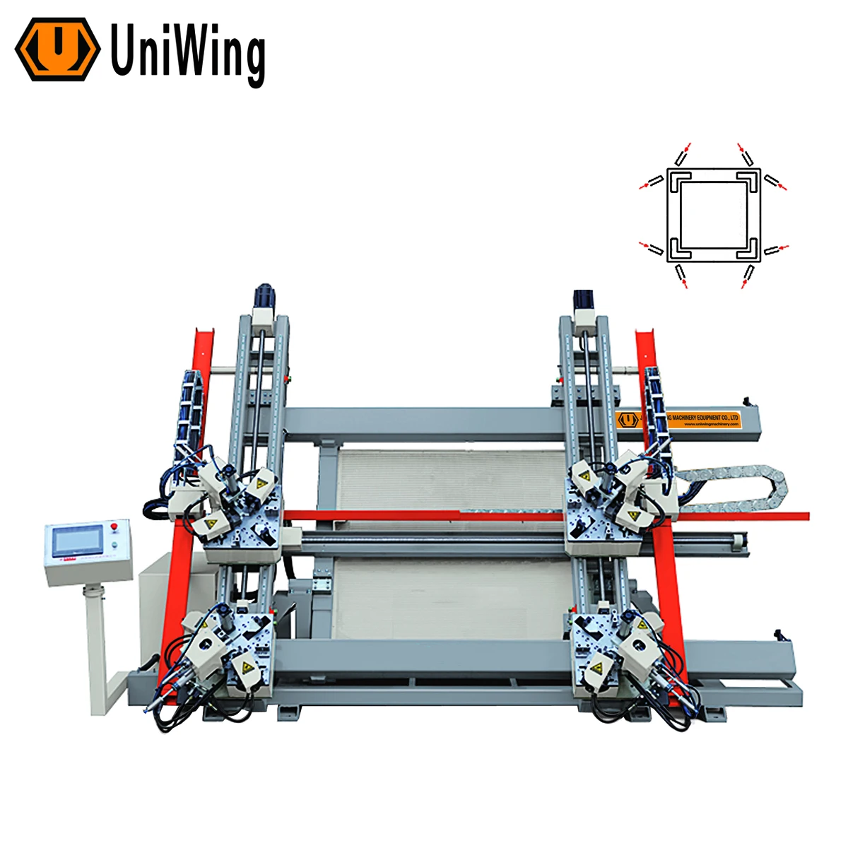 Automatic CNC Four Head Corner Crimping Machine for Aluminum Window Making