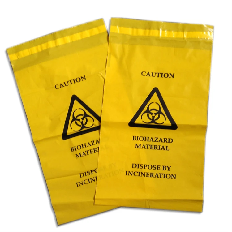 Hot Sale Disposable Dpe/hdpe Biodegradable Red/yellow Autoclave Sterilization Medical Biohazard Waste Bag