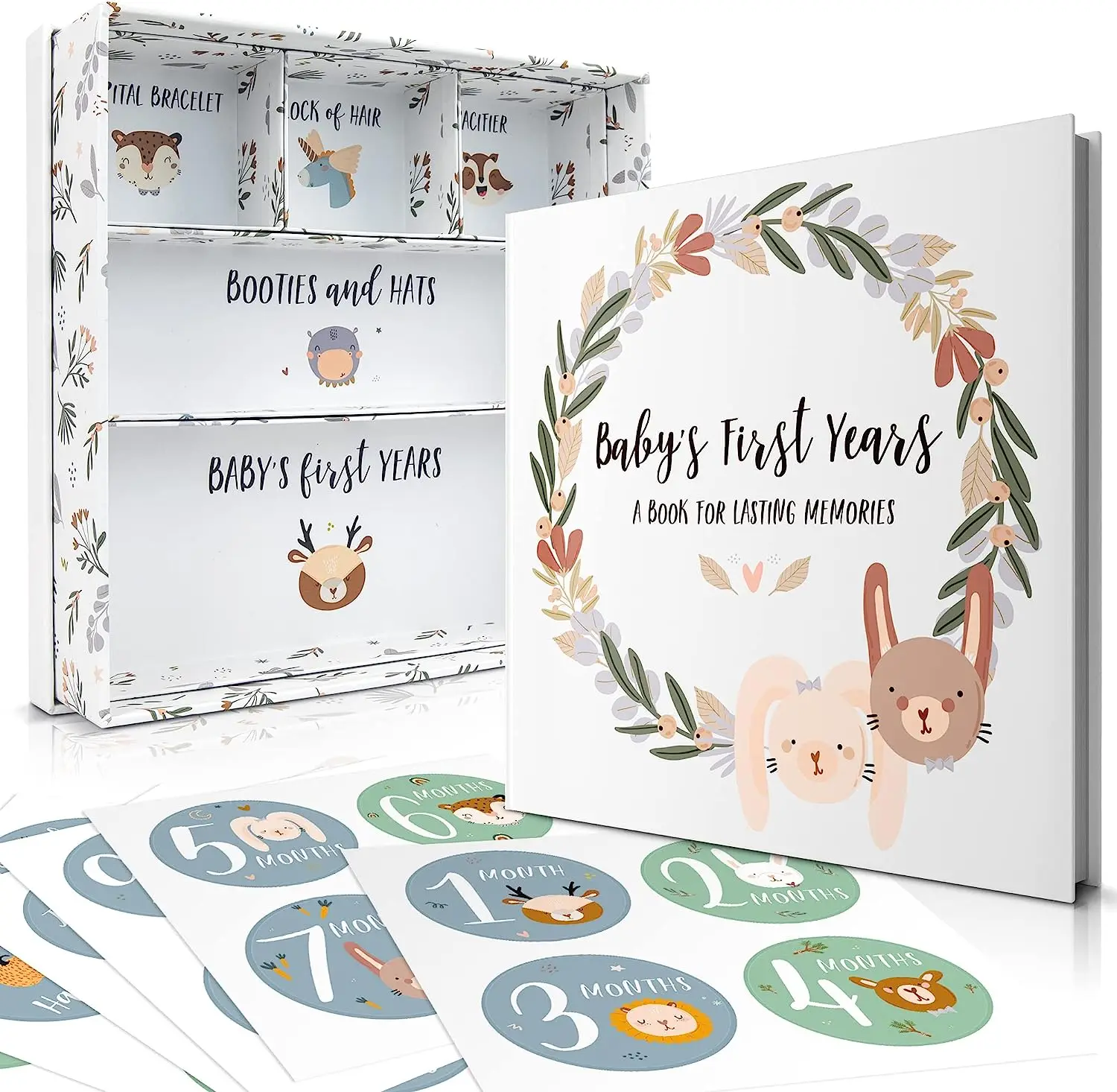 Baby First Year book Milestone Keepsake Journal Gender Neutral Record Book for Newborn Special  Baby Growth Gift