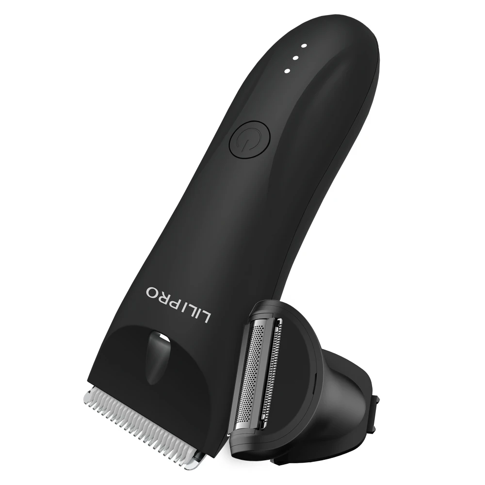 LILIPRO B9  Waterproof Intimate Shaver Replaceable Ceramic Blade Dual-Head Groin Trimmer for Men Ball Electric Body Hair Trimmer