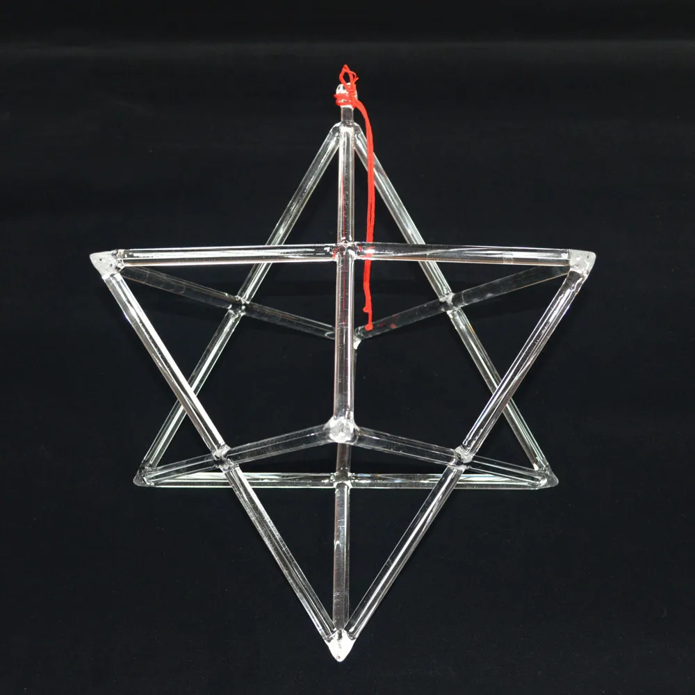 HF Merkaba Star Clear Quartz Crystal Singing Pyramid