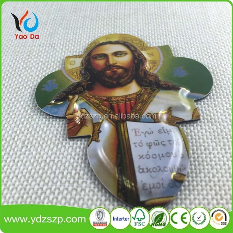 Promotional souvenir 3D custom epoxy holiday gift Christ Jesus story fridge magnet