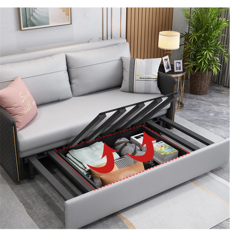 leather bed and sofa 2 in 1 high quality newest design Cheap price night and day sofa beds