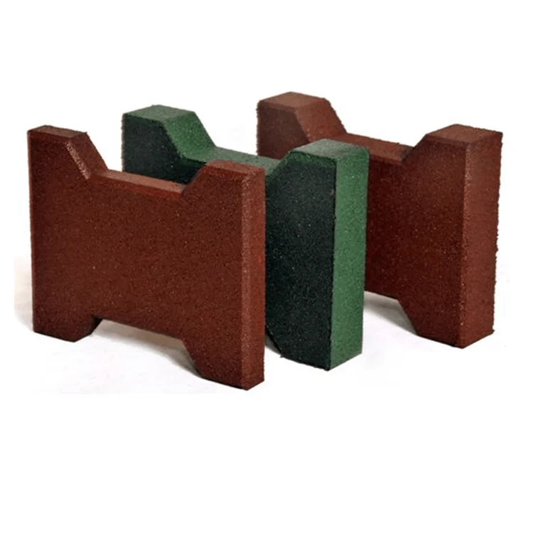 Outdoor Dog Bone Rubber Tiles Stable Rubber Brick