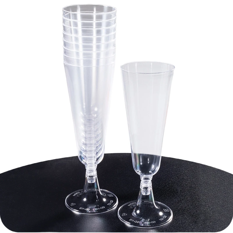 5oz Clear Plastic Champagne Flutes Toasting and Mimosa Plastic Champagne Cups