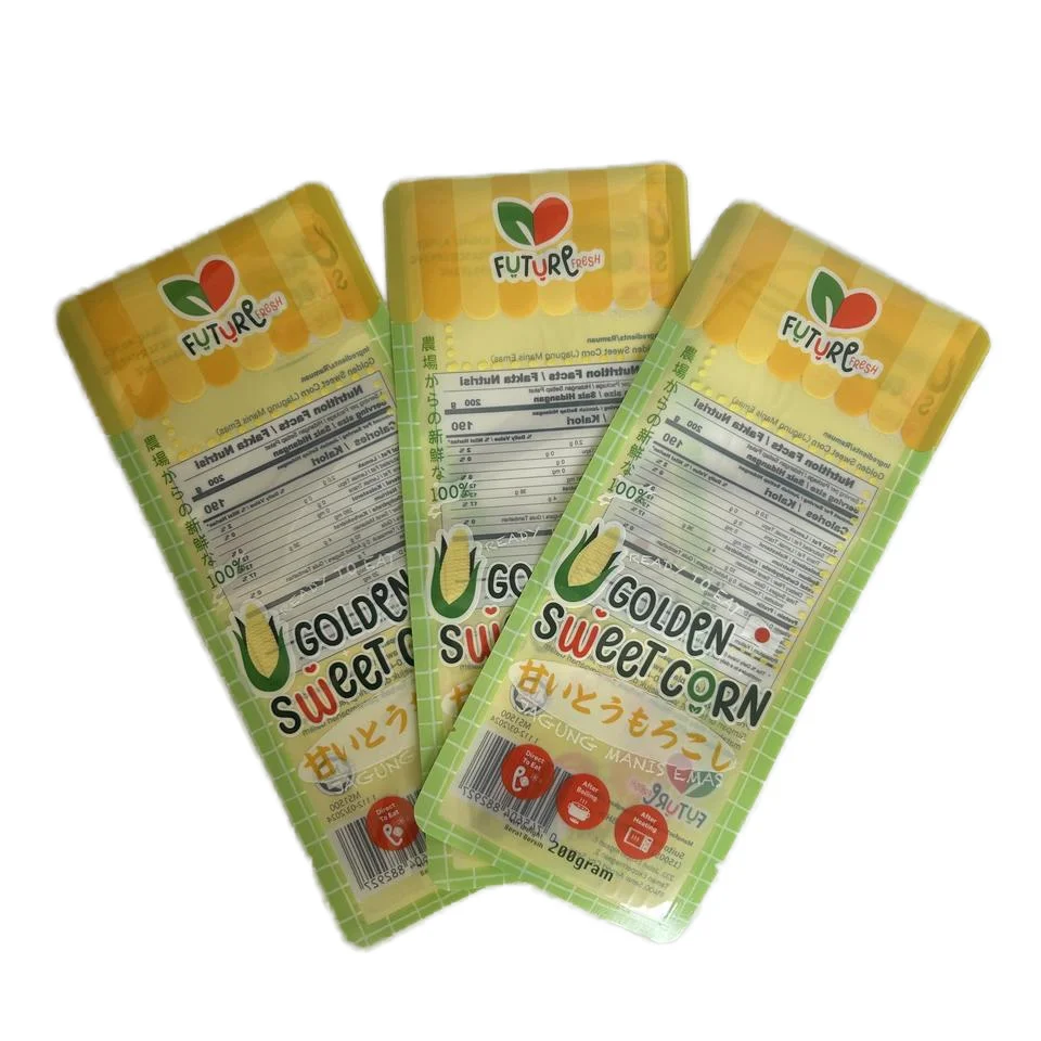 Frozen Sweet Pea Sweet Corn Kernel Packaging Design Three-Sided Seal Color Printing Supporting customized Plastic Bag