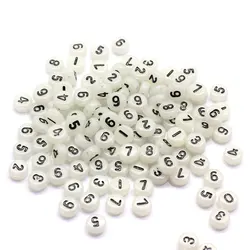 Wholesale 500g/Bag Acrylic Plastic Letter Beads Luminous Alphabet English Letter Spacer Beads For DIY Jewelry Making Findings