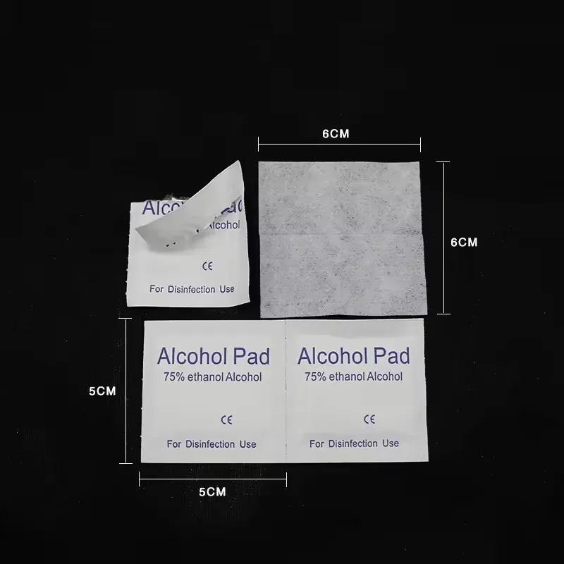 Wholesale 100Pcs Box Custom Ethanol /Ethyl Alcohol Prep Pads Medical Isopropyl 75% Alcohol Hand Sanitizer Wipes Custom Logo