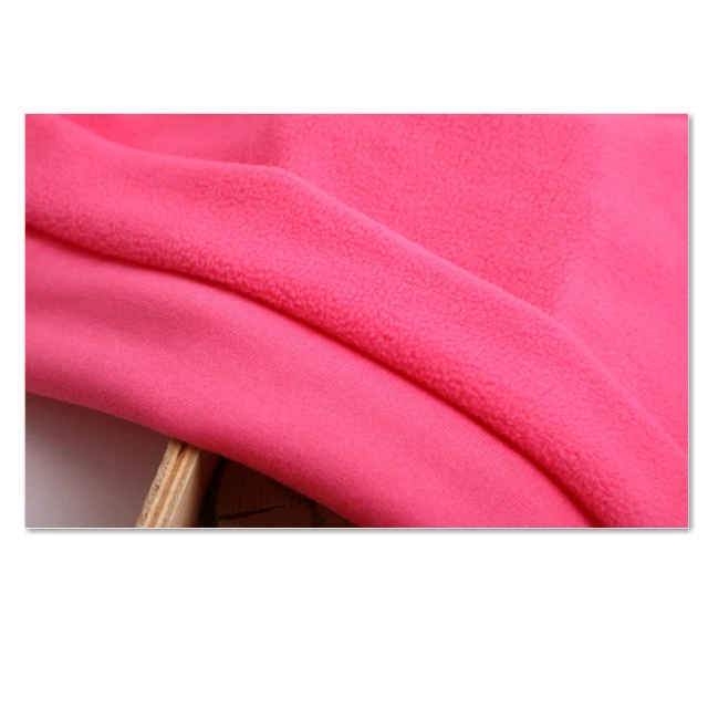 wholesale 100% polyester 100D/144F polar fleece one side brush one side anti-pilling for hoodie coat garment