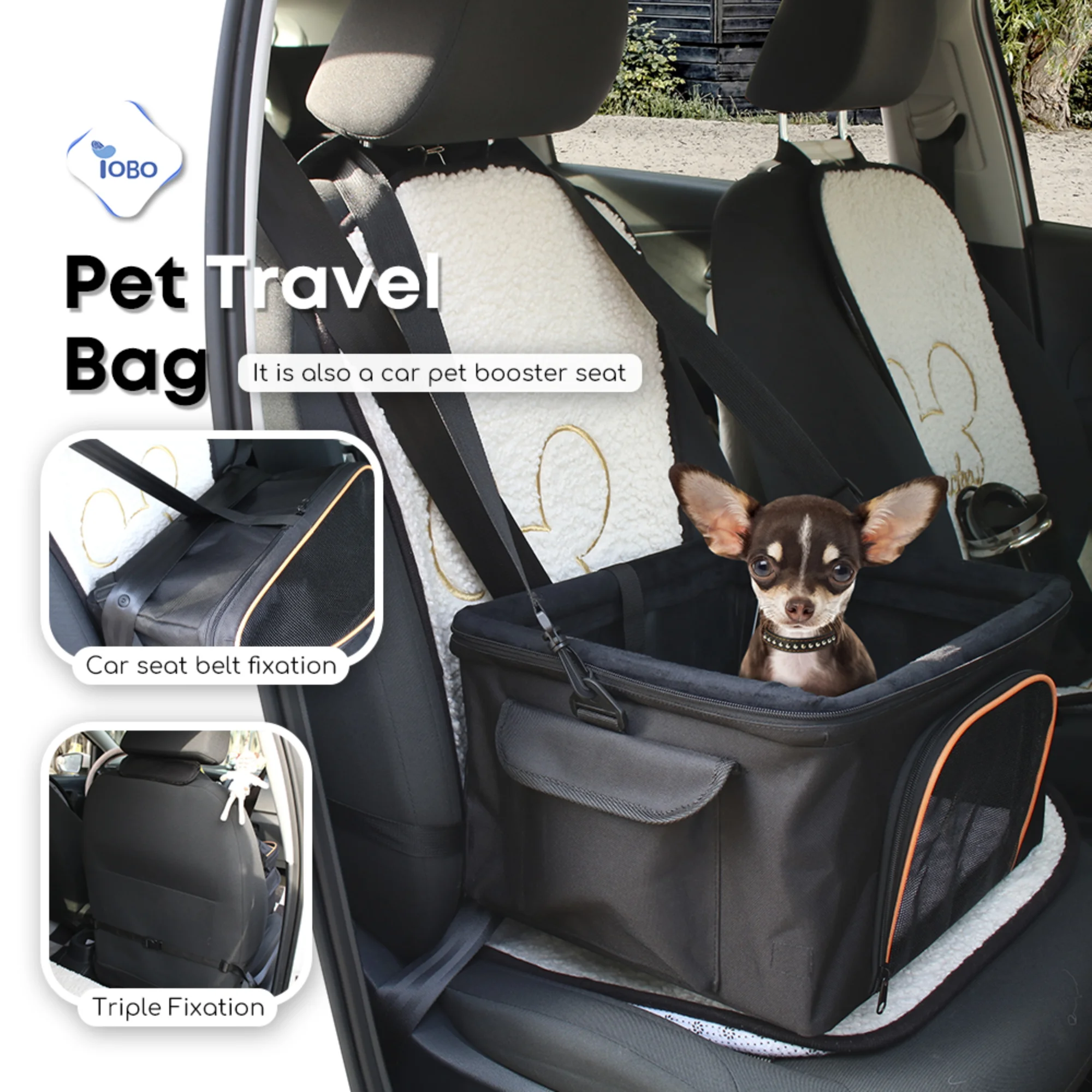 Rolling Airline Approved Telescopic Handle and 360 Wheels Shoulder Strap pet Cat Dog Travel Carrier