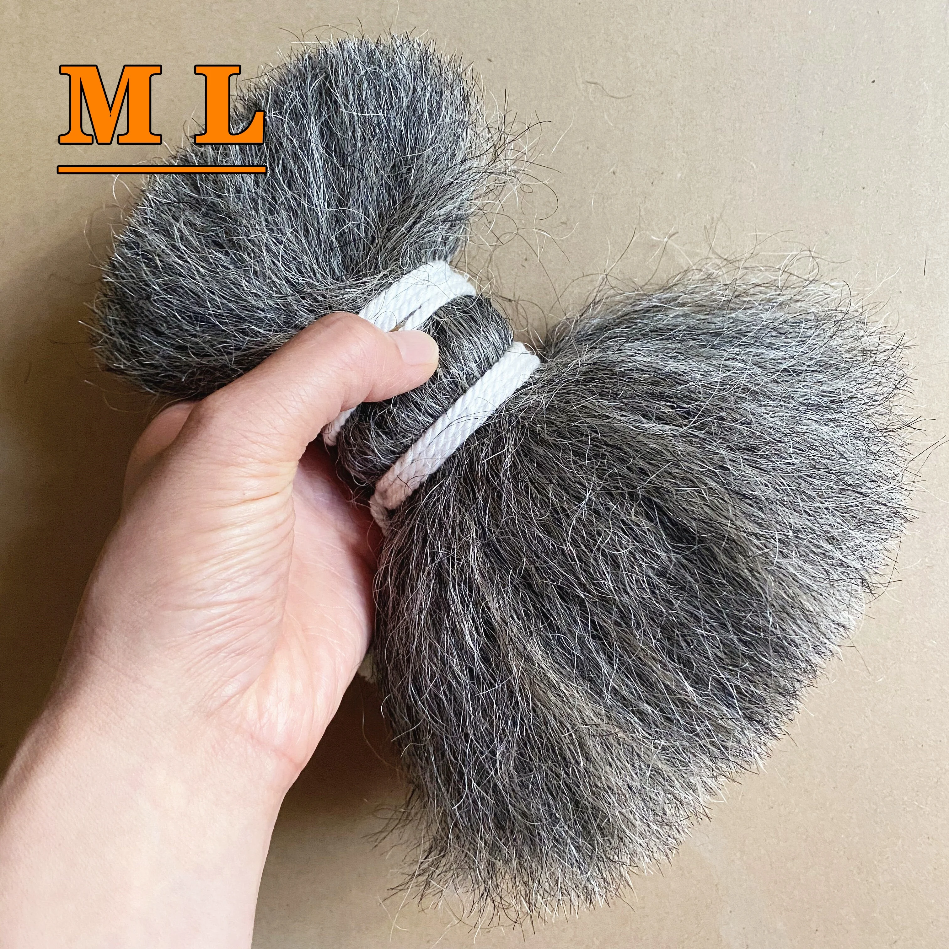 wholesale washed yak hair bundles 100% yak tail hair natural gray color 10cm