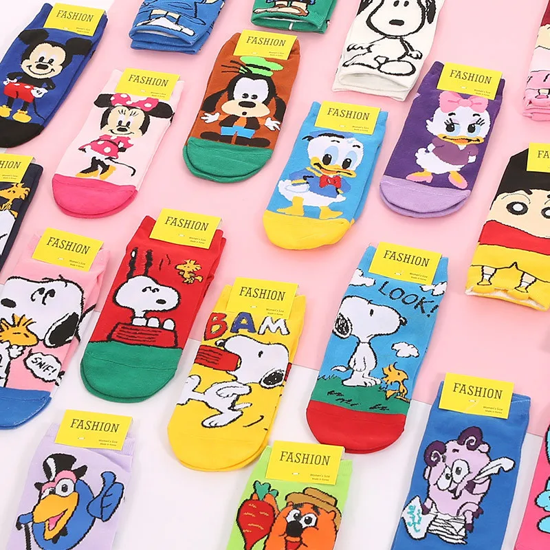 Hot Selling Popular Unisex  Funny Cartoon Simpson Character Socks Breathable Cotton Crew Funky Couples Ankle Happy Socks