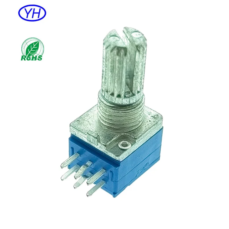 YUWAH Hot sales 9mm amplifier 10k 20k 50k 100k linear rotary stereo dual potentiometer alps RK097 alpha RD0902F Bourns PTD902