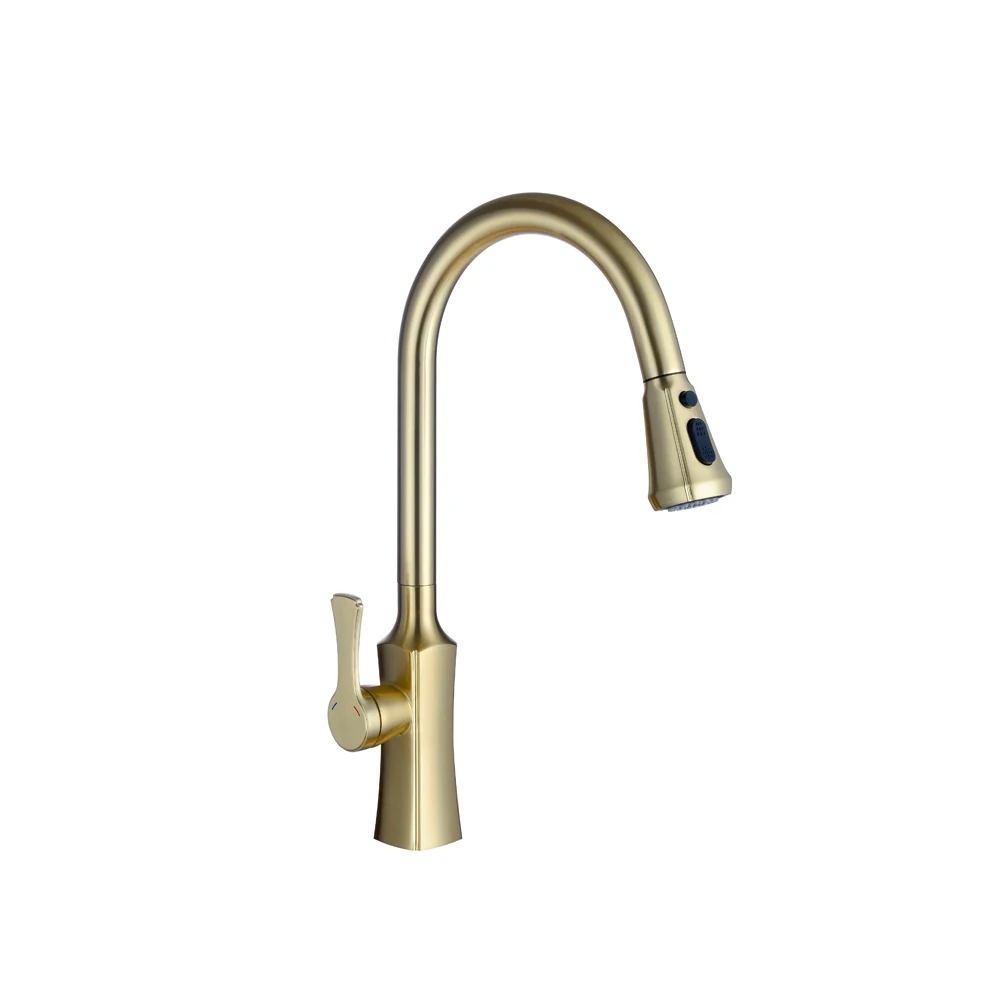 Kaiping Modern design kitchen mixer brass singe lever chrome square sink faucet hot and cold water kitchen sink tap