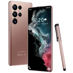 2022 hot sale 6.9inch S22 ultra smart phone 16GB + 512GB full screen mobile phone finger/face unlock phone