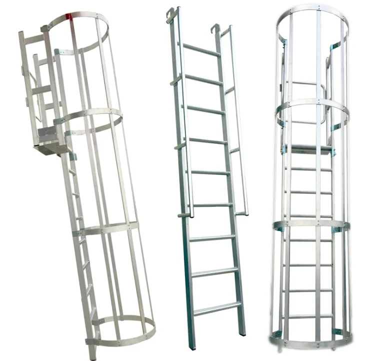 High quality durable excellent quality anti-rust maintenance platform stainless steel access ladder