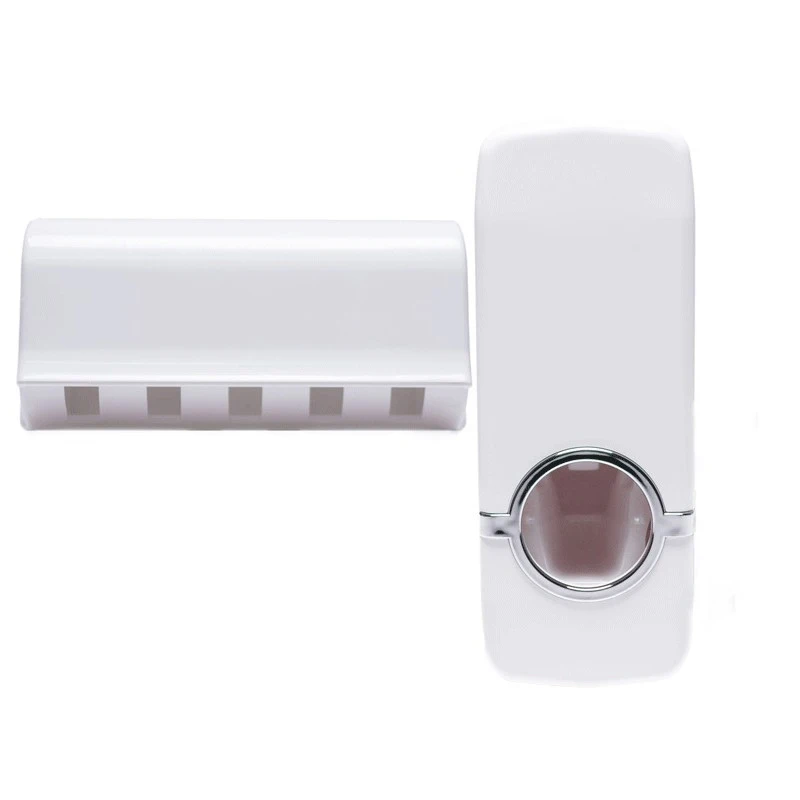 FS141 Automatic Toothpaste Dispenser Dust-proof Toothbrush Holder Wall Mount Stand Bathroom Accessories Set Toothpaste Squeezers