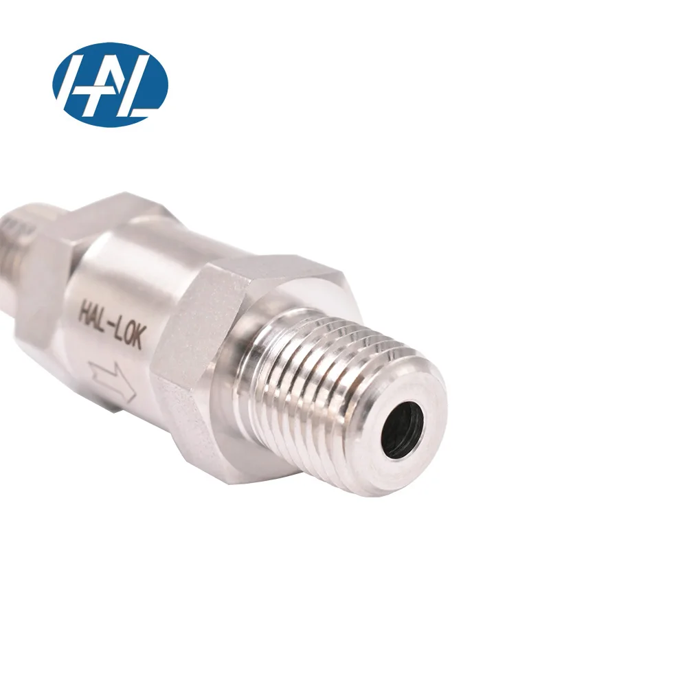 Stainless steel 316 straight male gas check valve high pressure