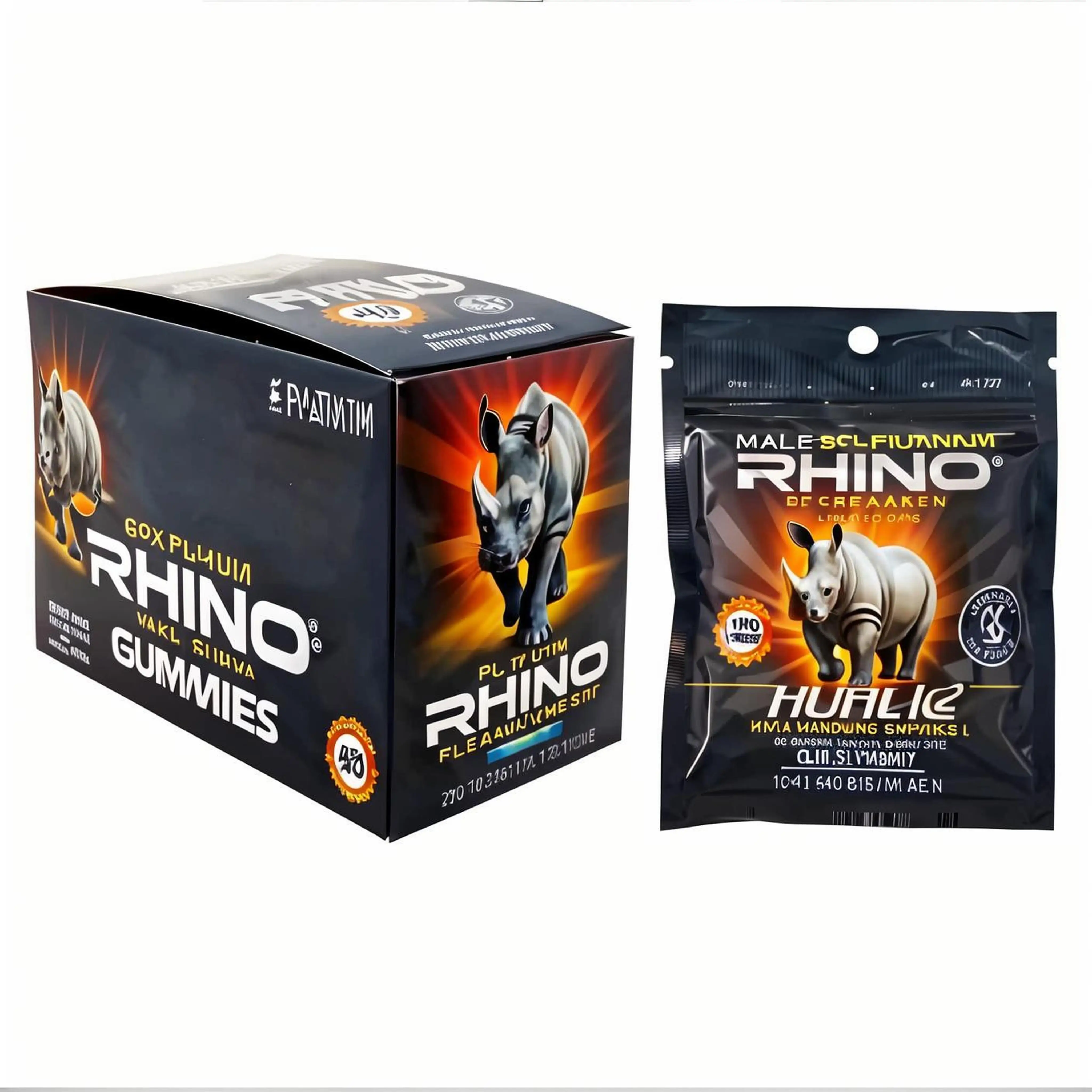 Custom Printed Black Bull Honey Sachet Packaging Royal Honey Sexual Enhancement Etumax Sexual Royal Honey Vip For Packing