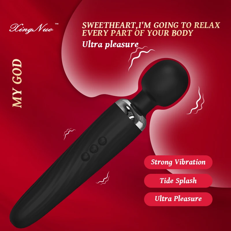 Vibrator Adult Female Orgasm Toy Electric Massage Stick AV Flirting Stick