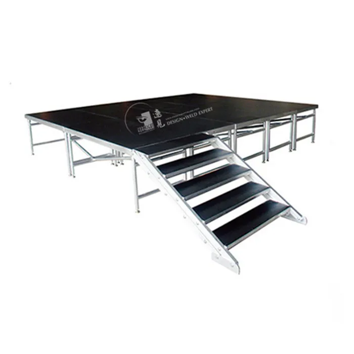 Stage Truss Roof DJ Booth Table Lighting Aluminum Prefab Concert Stages Wedding Stage Music Scene