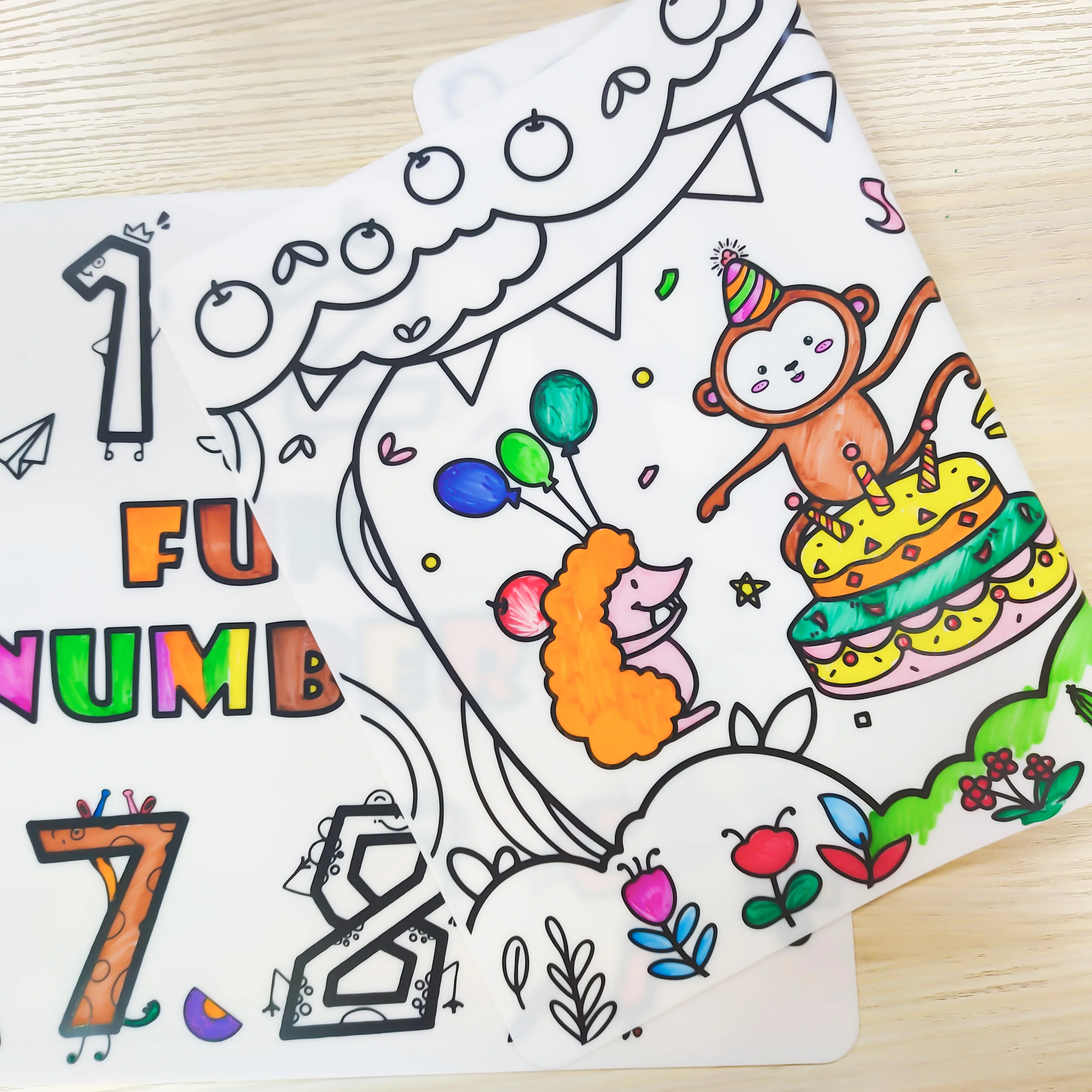 2023 New Design Cute Animal Silicone Drawing Mat Customized Logo Rectangle Sustainable Silicone Mat with Custom Printing 130g