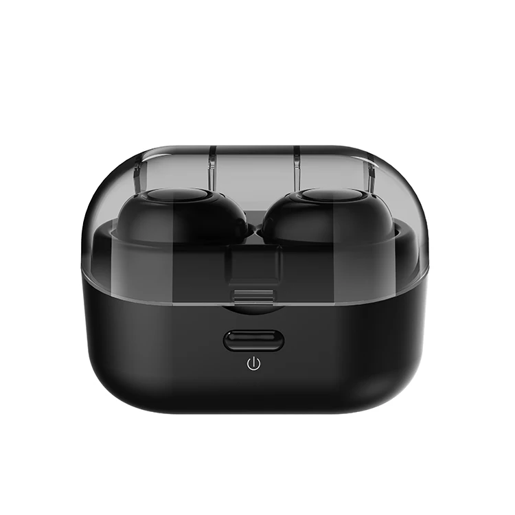 Custom logo twins wireless headphones with charging case