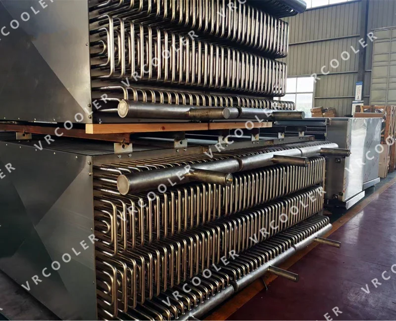 IQF spiral freezer heat exchanger evaporator coil for cold room
