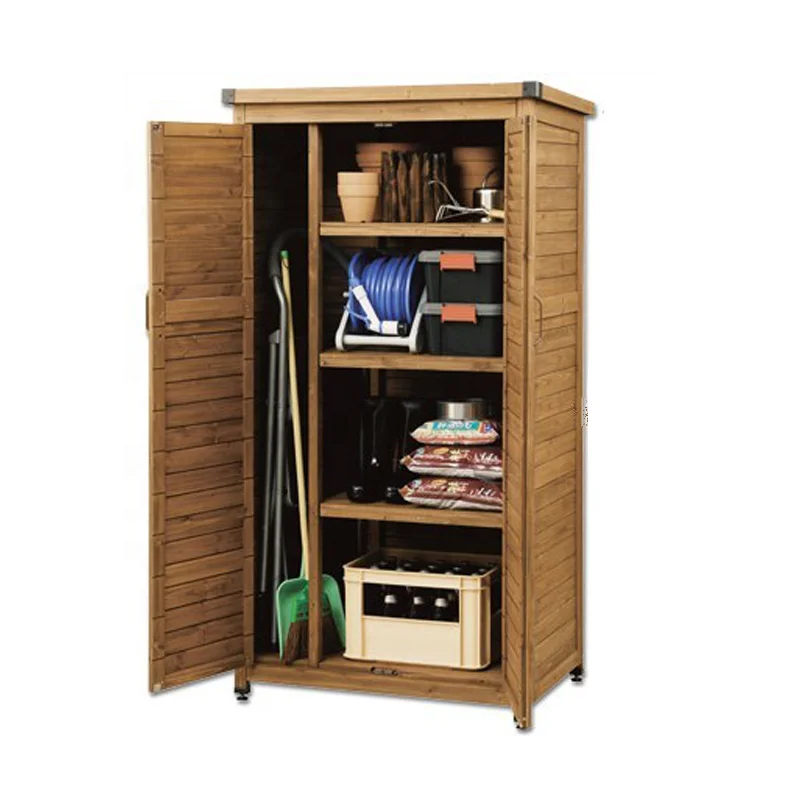 Hot sale waterproof wooden small outdoor backyard patio garden tool storage shed