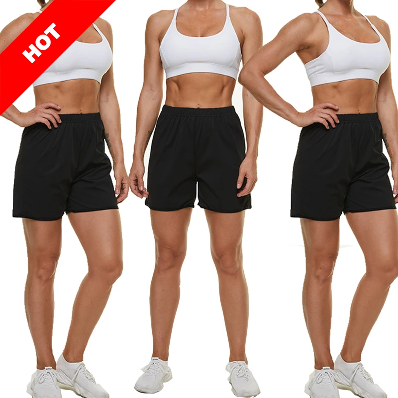 Workout Fitness Shorts Sport Running Gym Shorts stretch Elastic Waist pocket Sport shorts