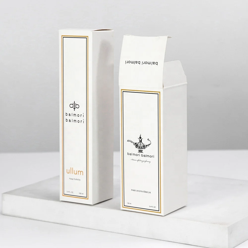 Factory price custom cosmetics lotions face serum eye serum lipsticks packaging perfume box white foldable cartons packaging box