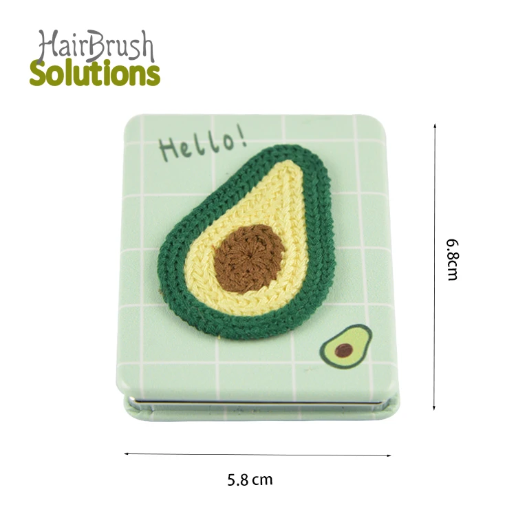 Factory Wholesale Square Leather Mini Folding Ladies Pocket Size Mirrors Make Up Luxury Cosmetic Small Mirror for Kids