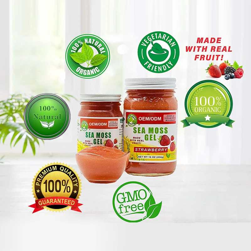 Pure Sea Moss Raw Organic Sea Moss/Irish Moss Gel Private Label