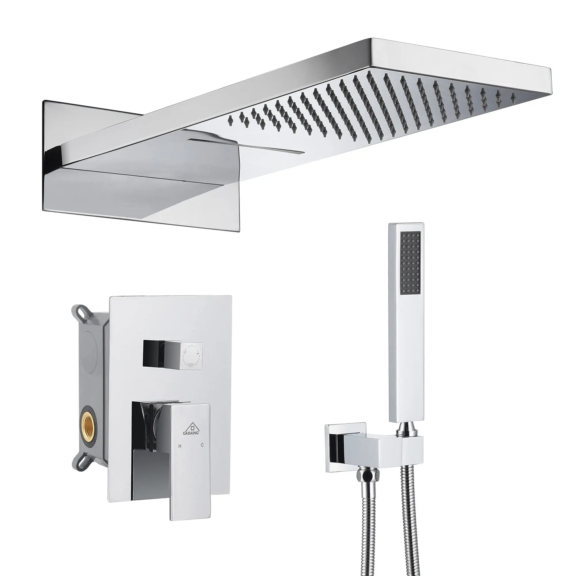 High Quality Luxury Showers System Bathtub Chrome Control Valve Bathroom Smart Shower Faucet Set