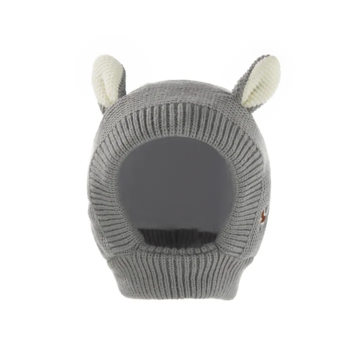 OEKOTEX Comfortable Cotton Baby Hat 1-3Years Knitted Rabbit Ears Pet Hat Winter Warm Hood