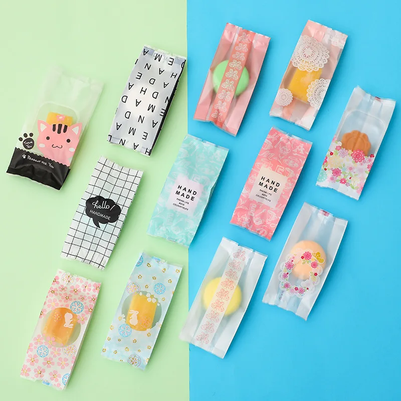 Cute Sweet Chocolate Candy Caramel Heat Seal Transparent Plastic Packaging Nougat Wrapper
