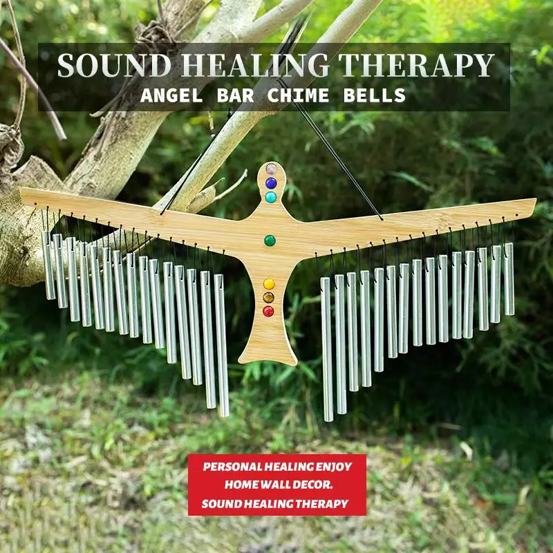 amazon best sales angelic zenergy chimes zen energy hand bells for spiritual healing OM Yoga  Gemstone seven chakra healing sets