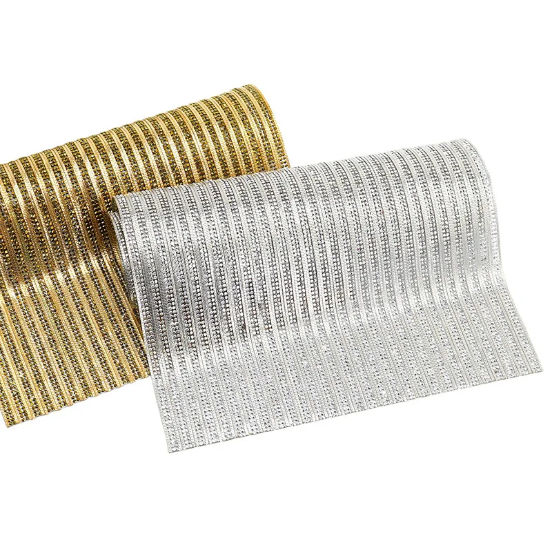 DIY Accessories Self-Adhesive Mesh Stick-on Crystals Metal Laser Sheet Luggage Accessories Rhinestone Patch Diamond Sticker